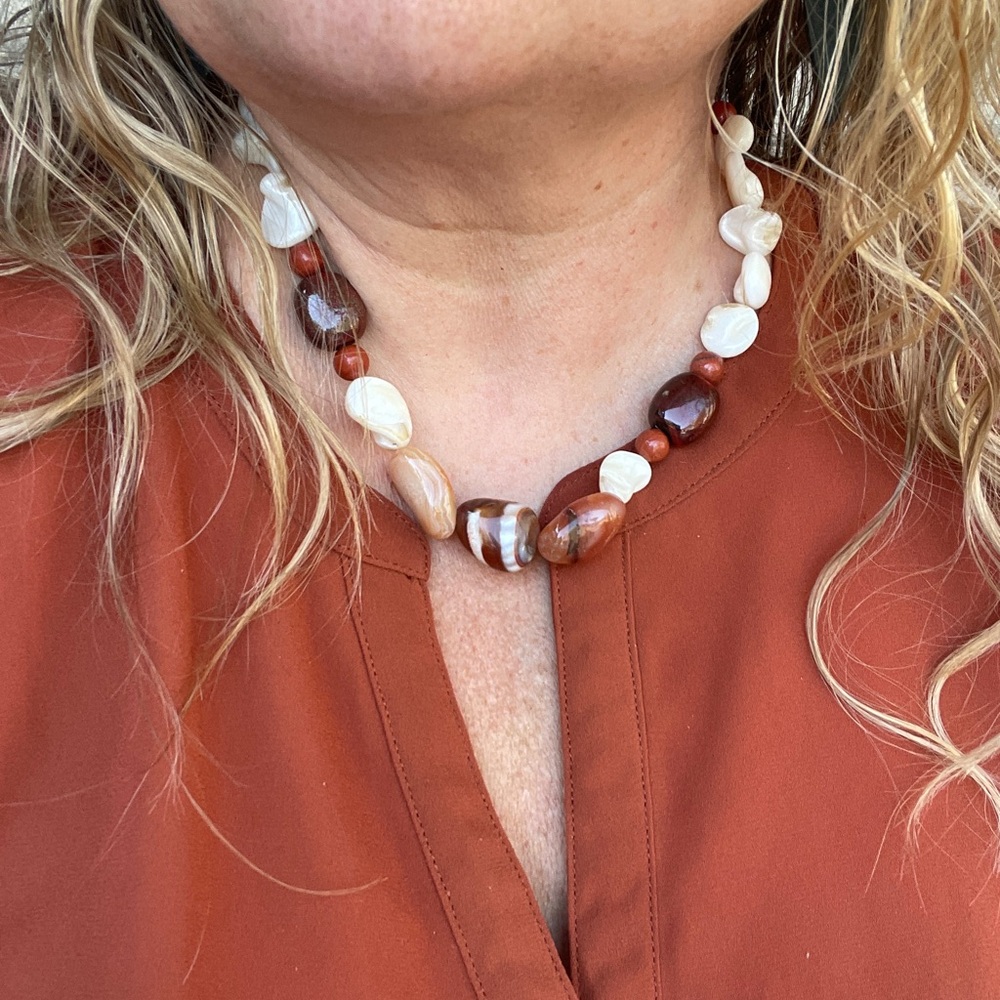 Elegant Multi-Color Beaded Necklace